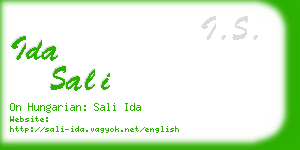 ida sali business card